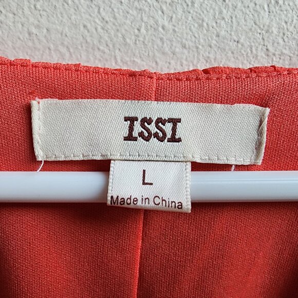 ISSI Hot Orange Flowy Halter Tank Top Size Large - Picture 10 of 16
